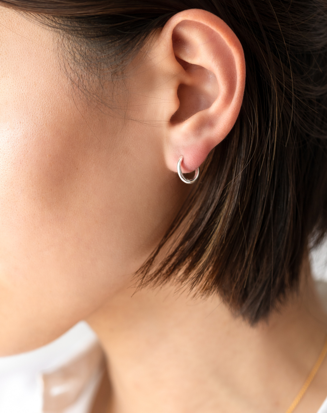 Beloved Fat Small Hoops Silver