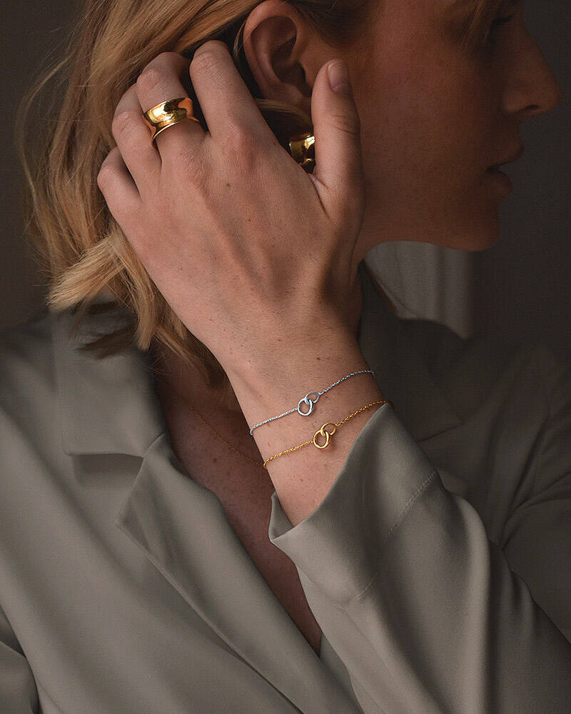 Les Amis drop Armbänder Silber