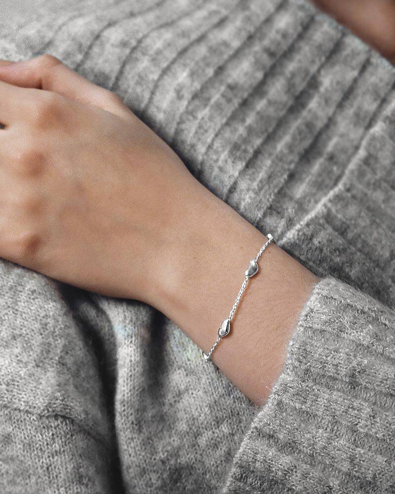 Loving heart medium Armbänder Silber