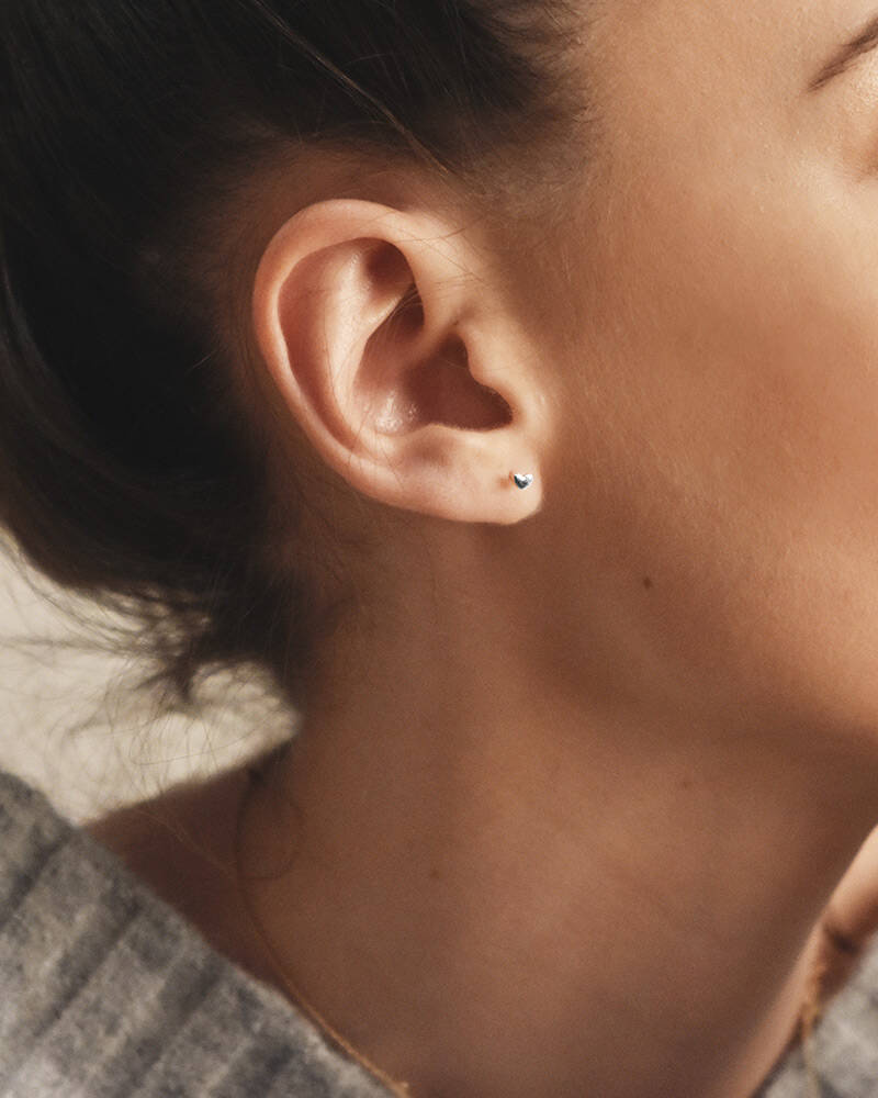 Loving Heart drop Ohrring Silber