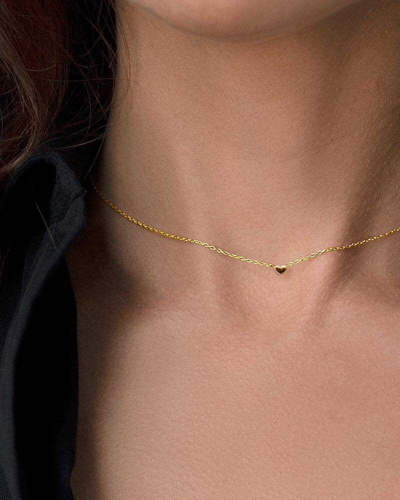 Loving Heart drop Halsketten Gold