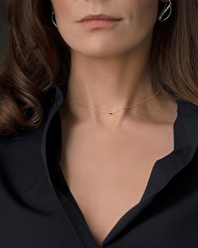 Loving Heart drop Halsketten Gold