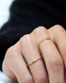 Loving Heart drop ring 16,5 gold Loving Heart drop ring 16,5 gold