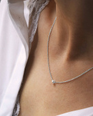 Le knot drop Halsketten Silber
