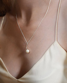 Le pearl single Halsketten Silber