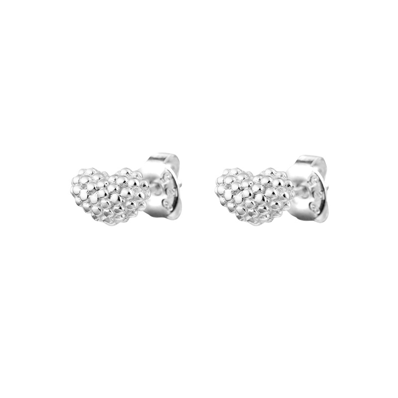 Love bubble studs Silber