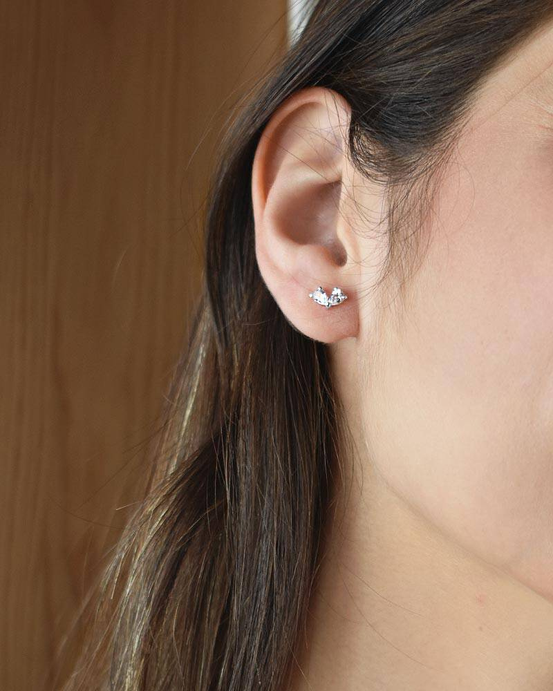 Love Heart Ohrring Silber