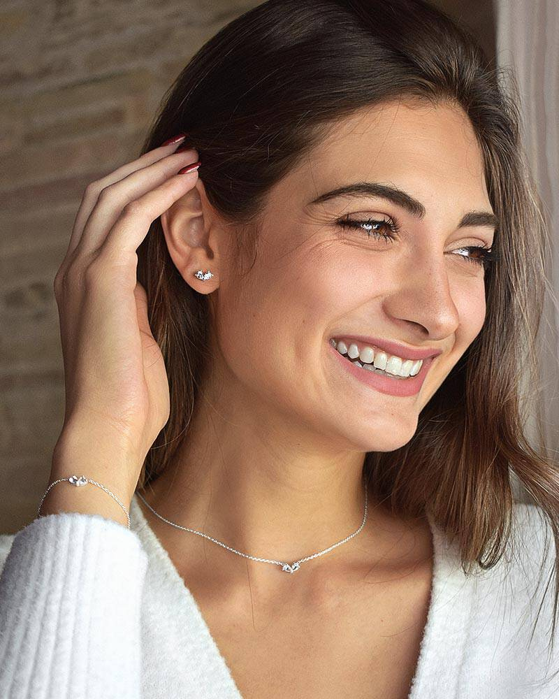 Love Heart Ohrring Silber