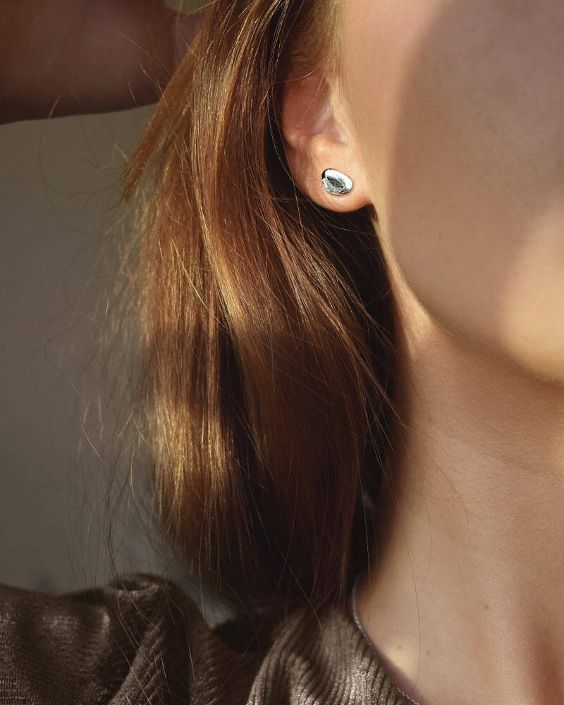 Morning Dew small Ohrring Silber