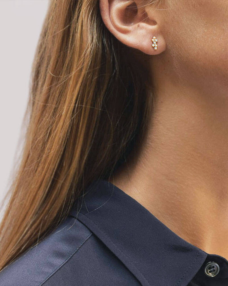 Milky Way drop Ohrring Gold