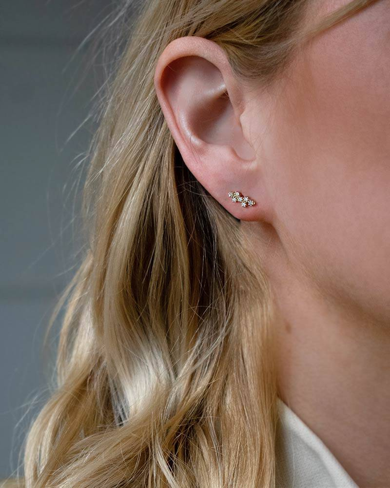 Milky Way drop Ohrring Gold