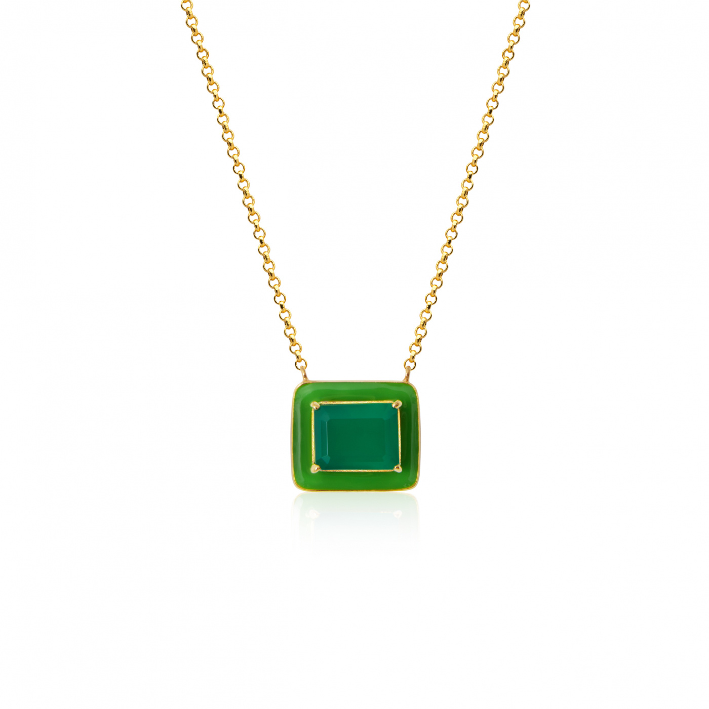 Iris Halsketten  green onyx