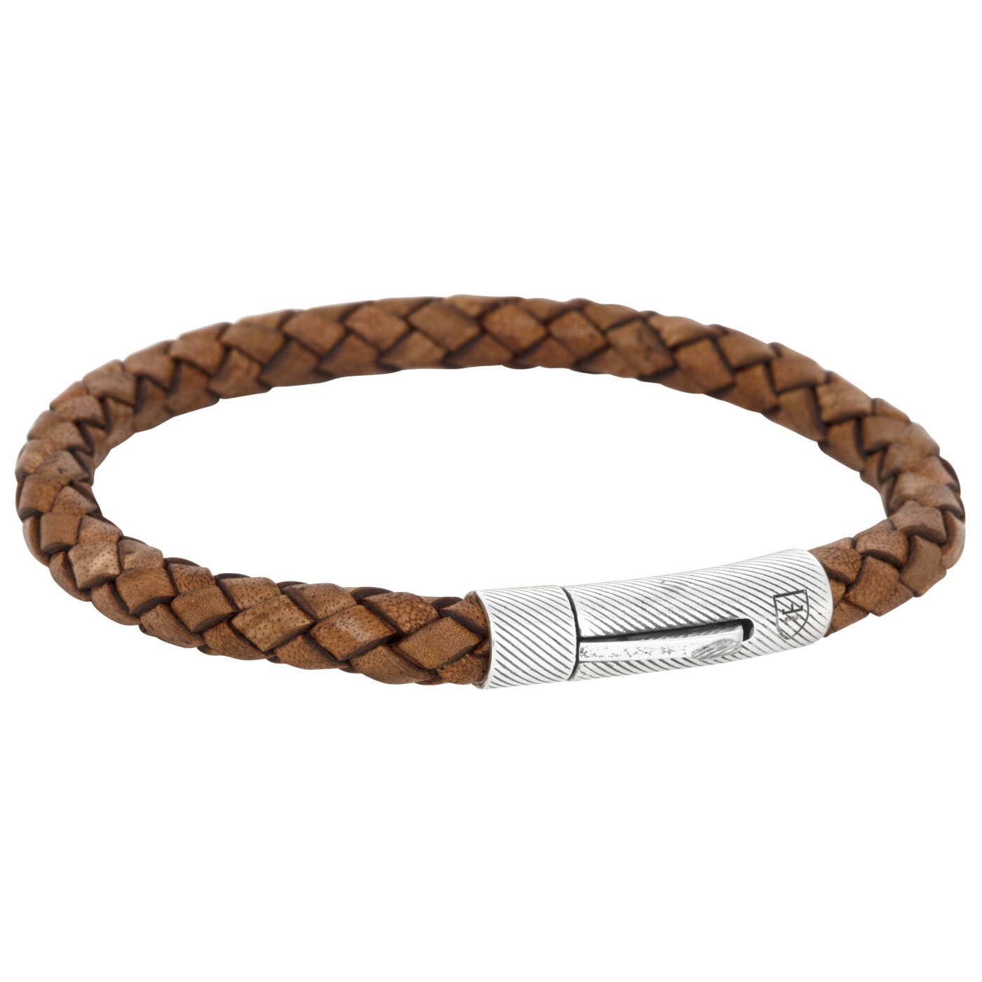 Silber/läderArmbänder brunt