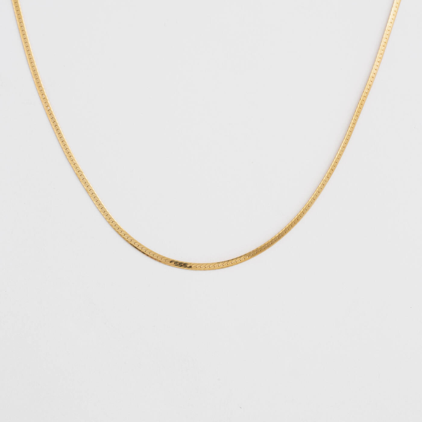 Herringbone Choker Halsketten Gold
