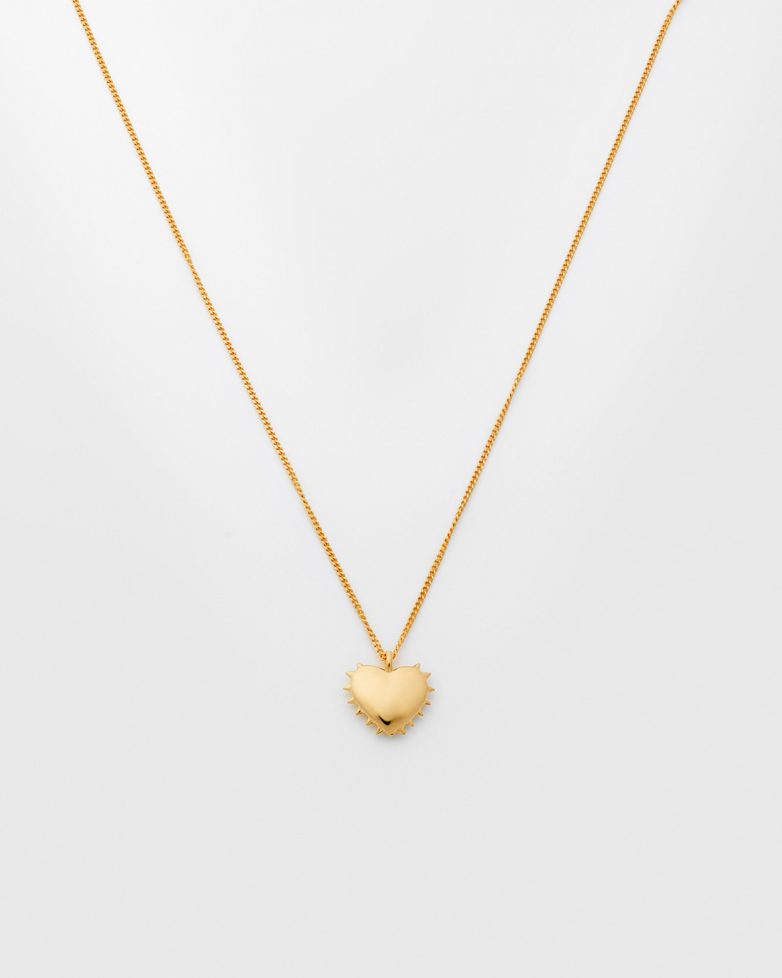 True Love Spike Heart Halsketten Gold