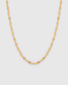 Herringbone Twisted Halsketten Gold