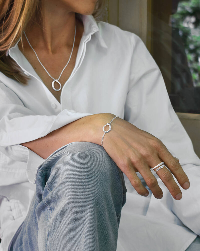 Ocean small single Armbänder Silber