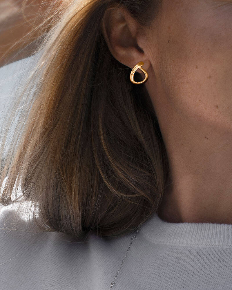 Ocean small Ohrring Gold