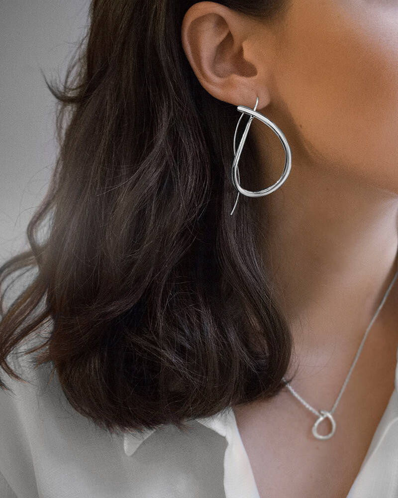 Ocean big Ohrring Silber