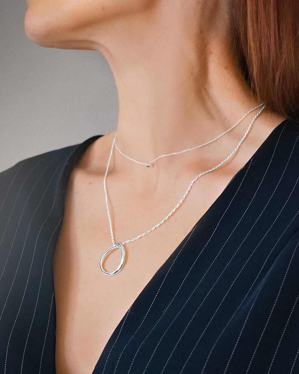 Ocean single Halsketten Silber