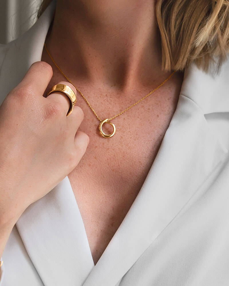 Ocean small single Halsketten Gold