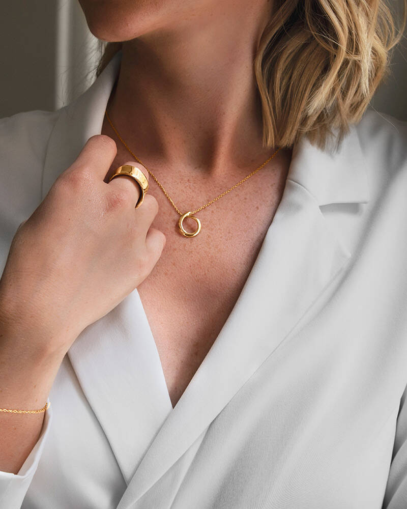 Ocean small single Halsketten Gold