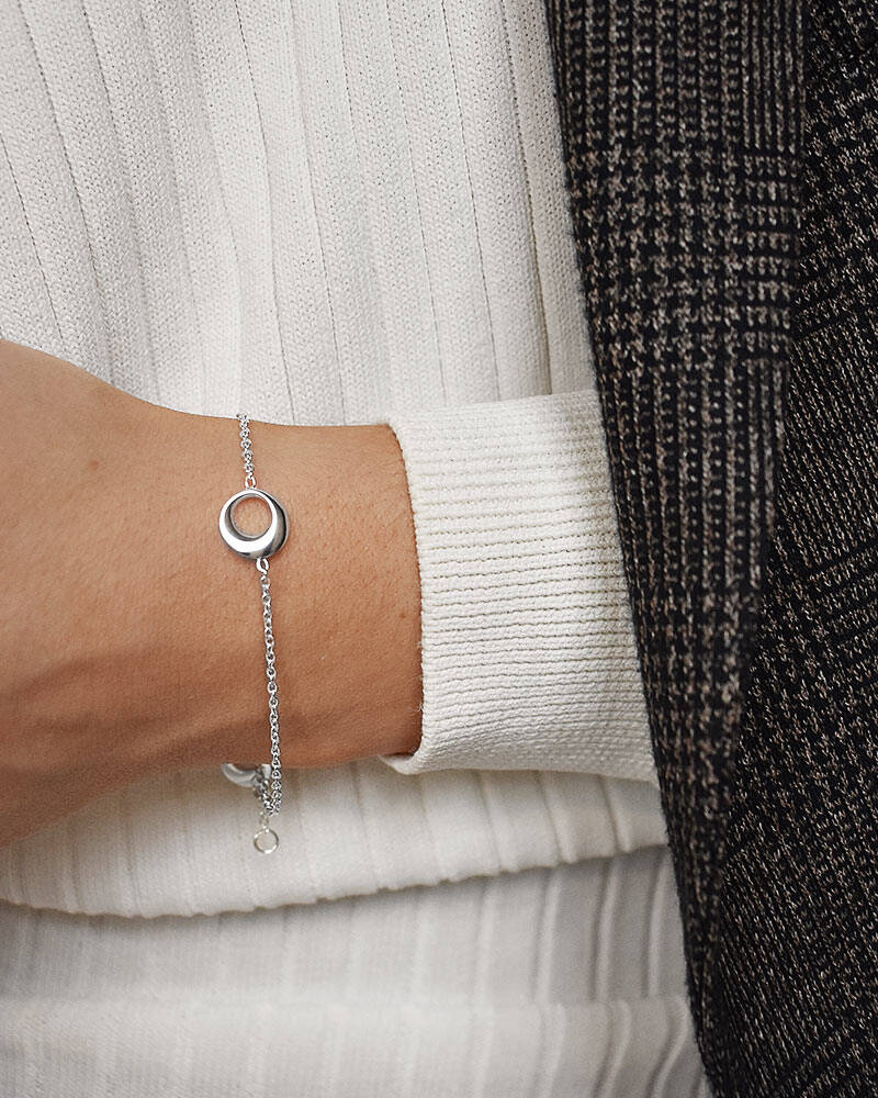 Orbit drop Armbänder Silber