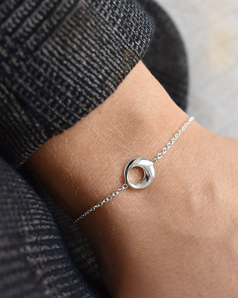 Orbit drop Armbänder Silber