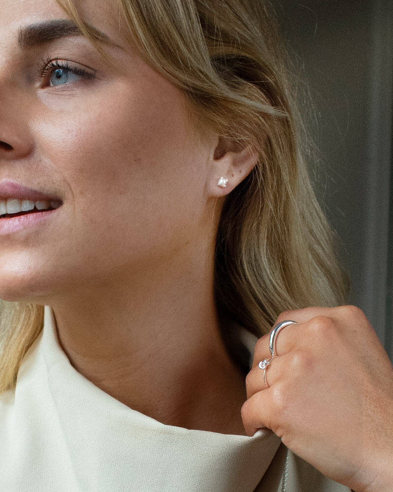 Petite Pearl Ohrring Silber