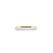 Enamel thin ring white (gold)