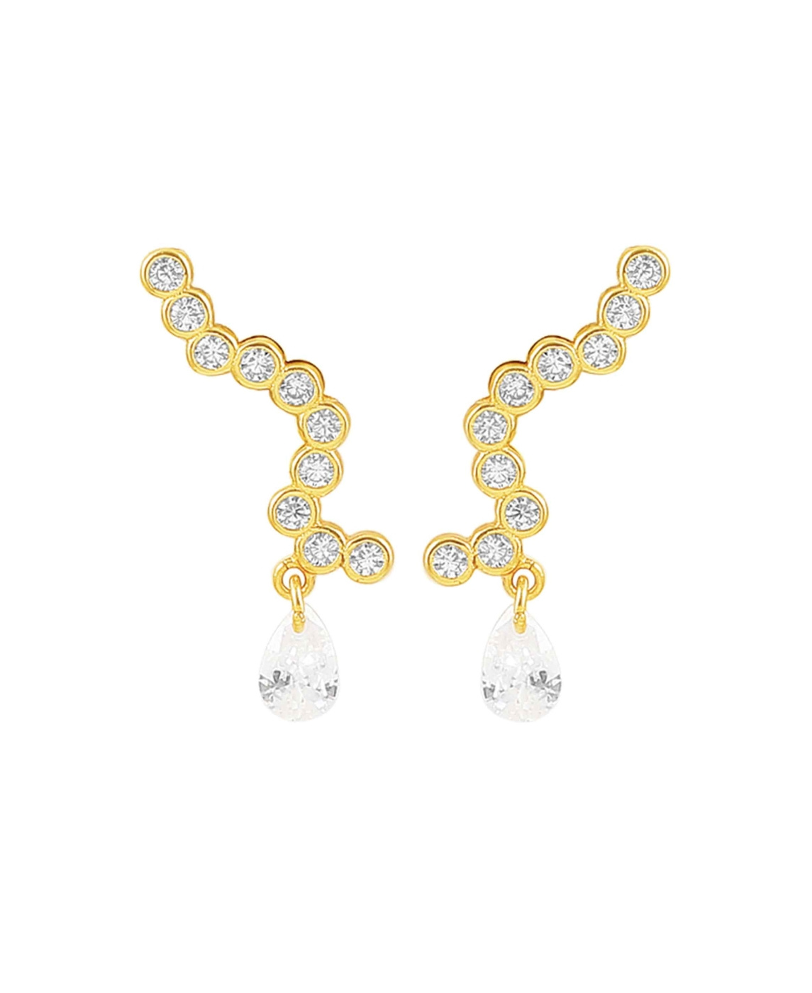 River Raindrop Earrings Gold