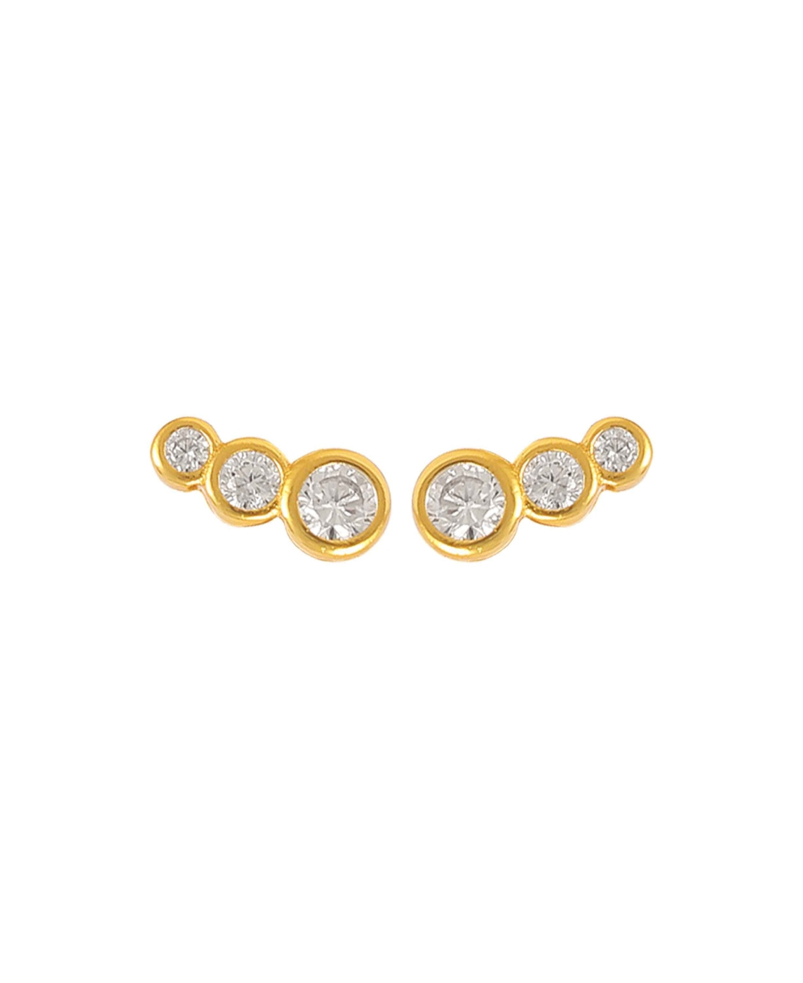 Lucian White Earrings Gold