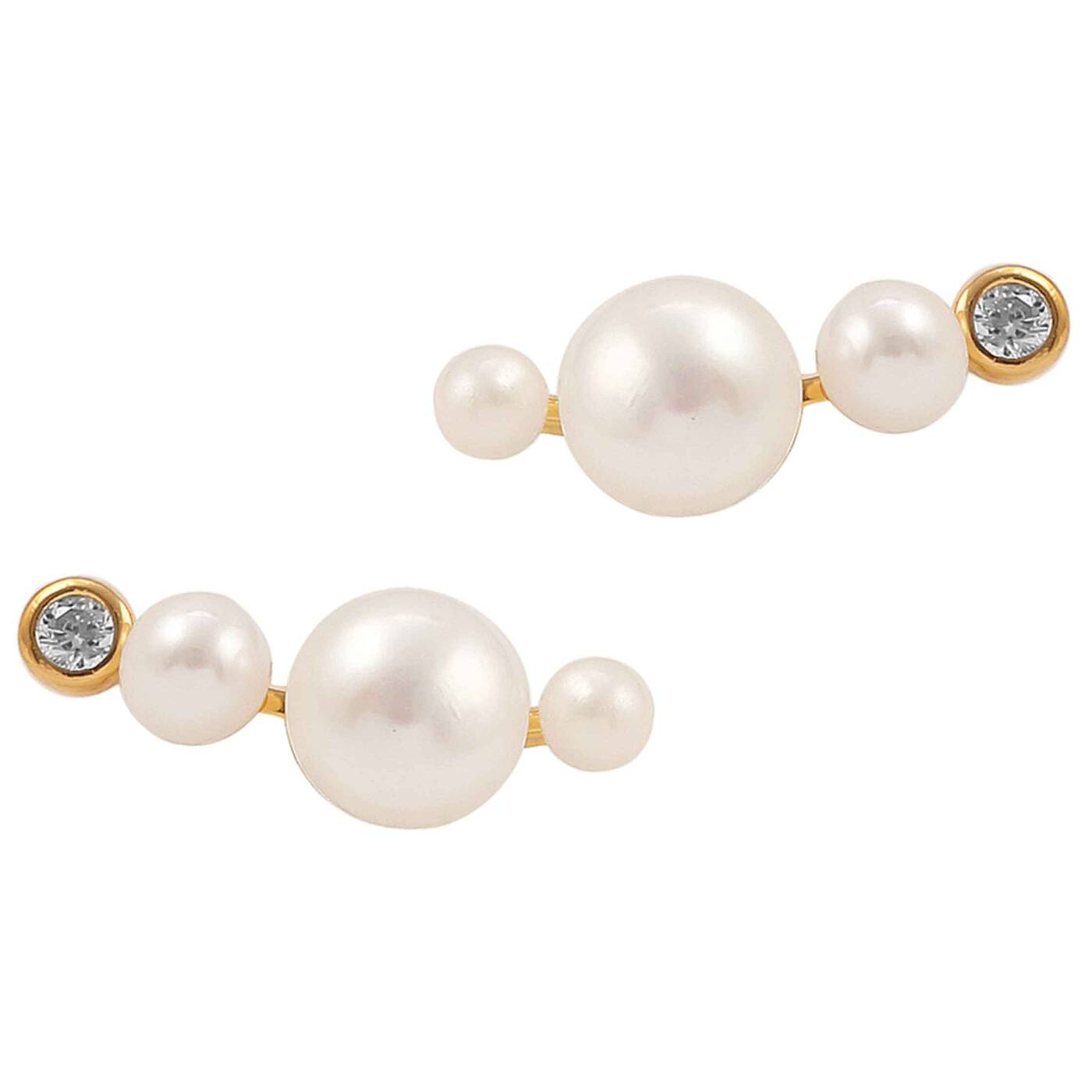 Agnes croissant Ohrringe Gold