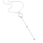 Circle Dot Halsketten Silber 45-50 cm