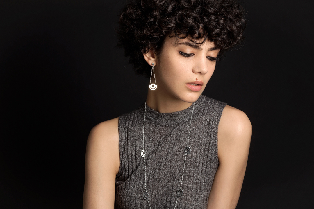 Arc Long Ohrring Silber