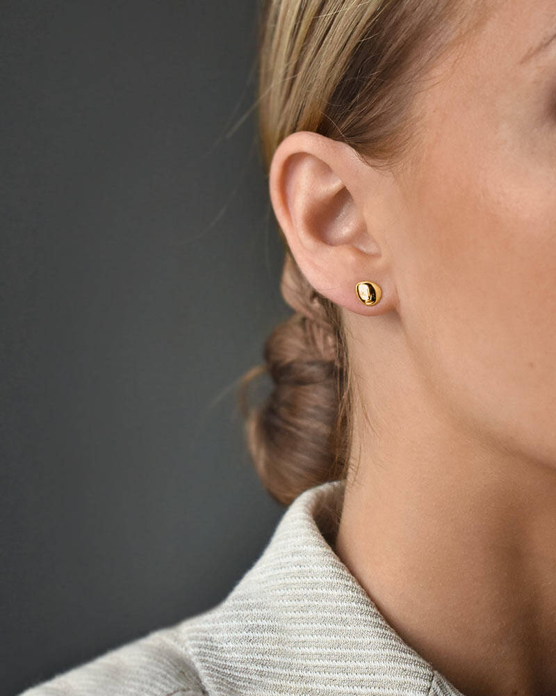 Stardust drop Ohrring polished Gold