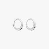 Stardust hoops polished Silber