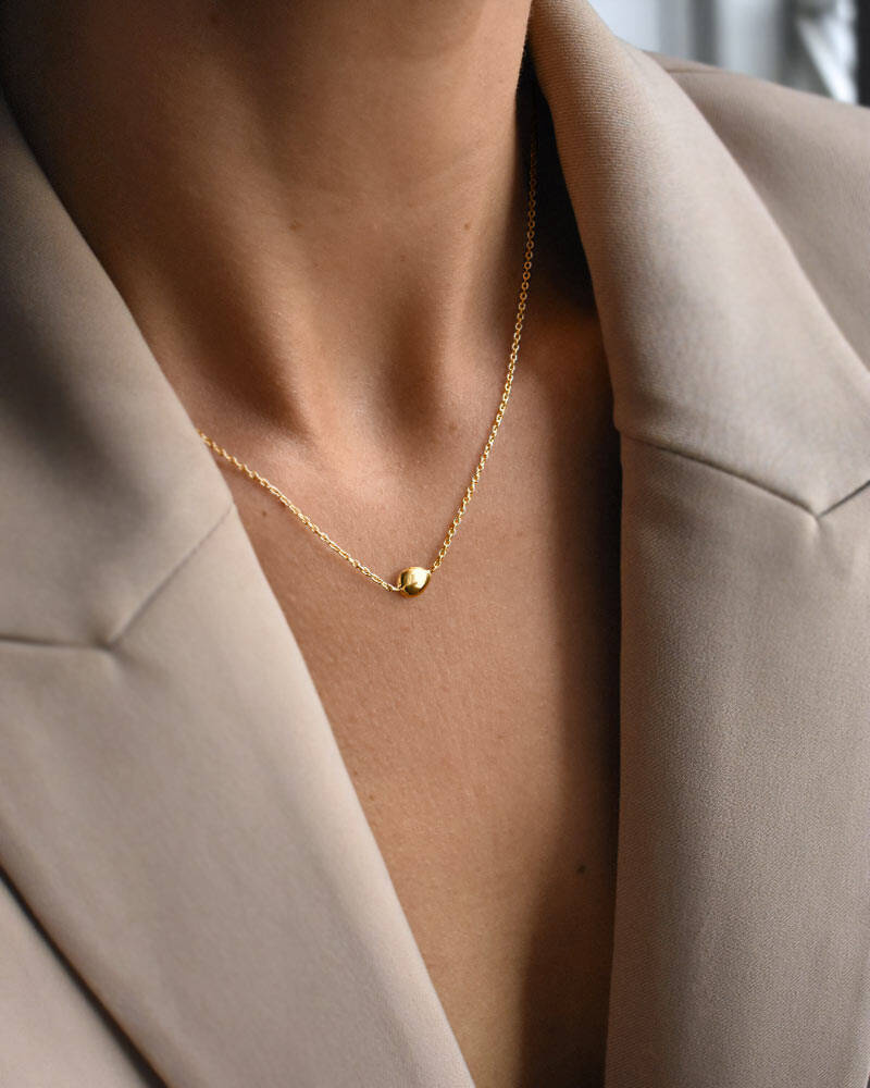 Stardust drop polished Halsketten Gold