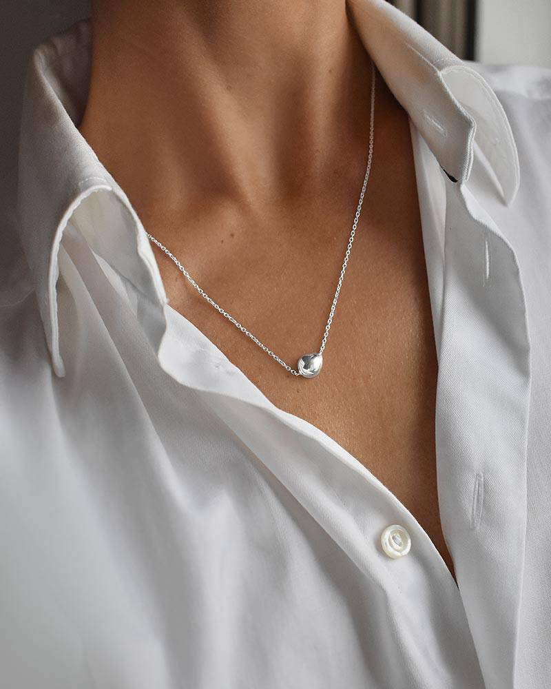 Stardust polished Halsketten Silber