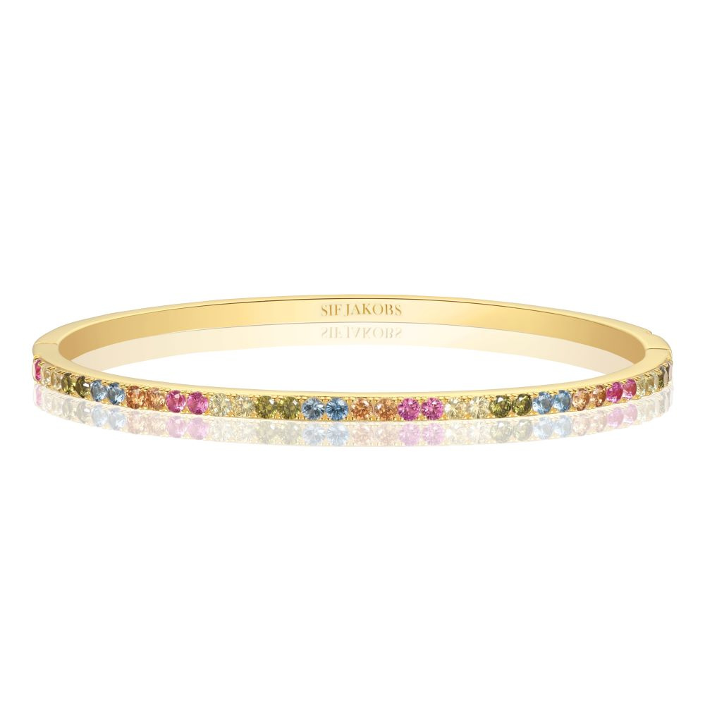 Ellisse - 18k Goldpläterad, med multifärgade zirkoner Armbänder