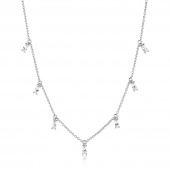 PRINCESS BAGUETTE Halsketten weiße Zirkoner (Silber)