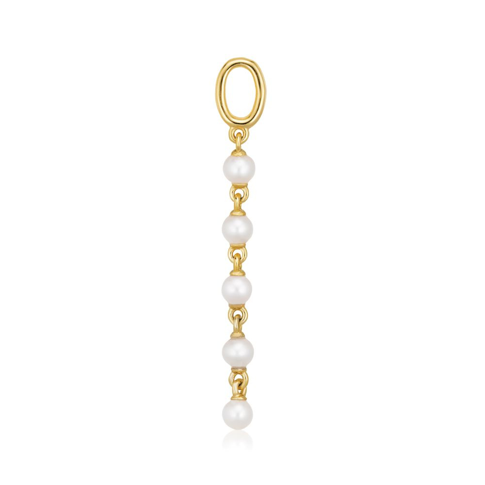 Charm Perla Cinque  - 18k Goldpläterade, med sötvattenpärlor Hoop 