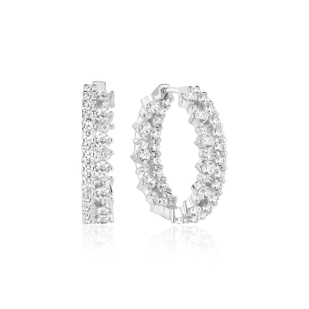 LIVIGNO CREOLO GRANDE EARRINGS Silver