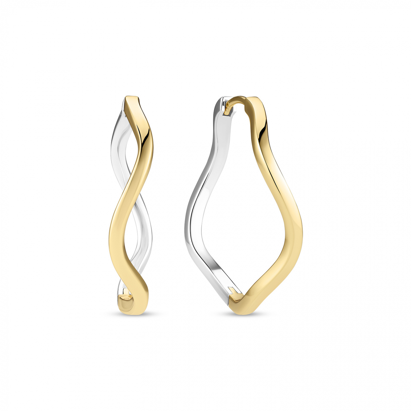 ELLERA WAVES PIANURA X-GRANDE EARRINGS Silver/Gold