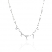 RIMINI Halsketten weiße Zirkonia (Silber)