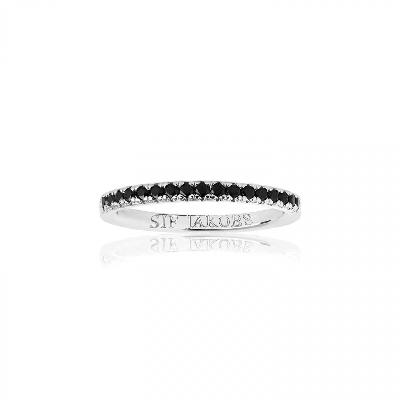 ELLERA ring schwarze Zirkoner (Silber)
