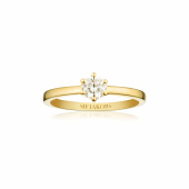ELLERA UNO PIANURA GRANDE Ring Vita Zirkoner Gold