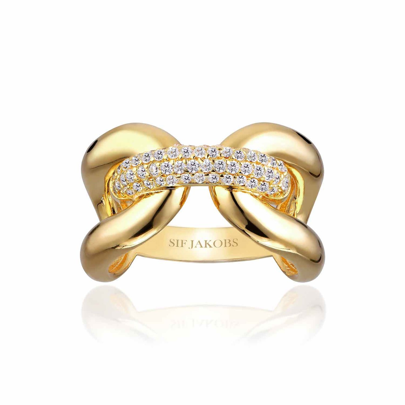 CAPRI TRE ring weiße Zirkoner (Gold)