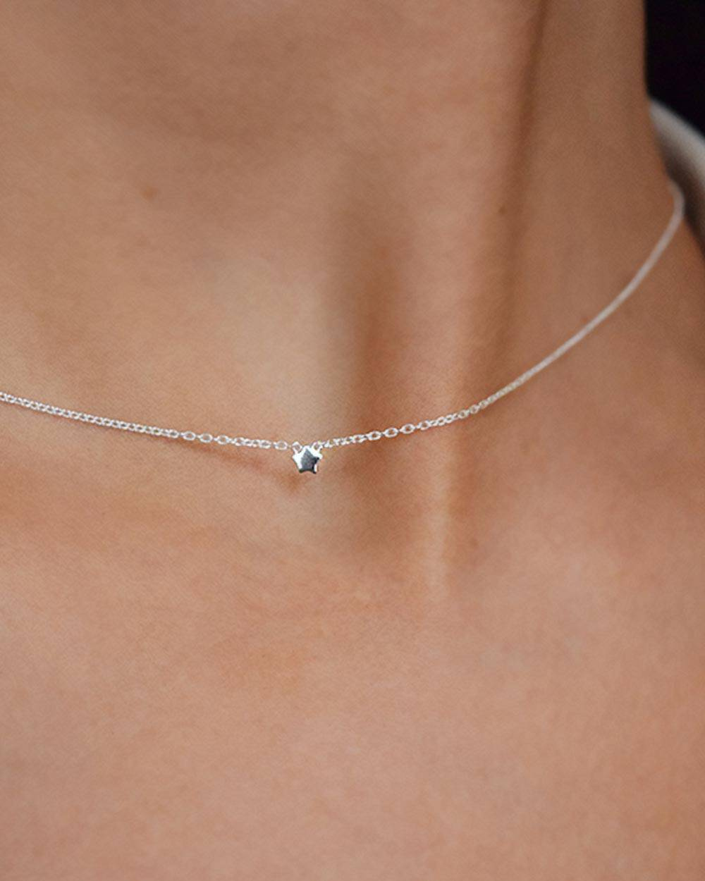 Stella Nova drop Halsketten Silber