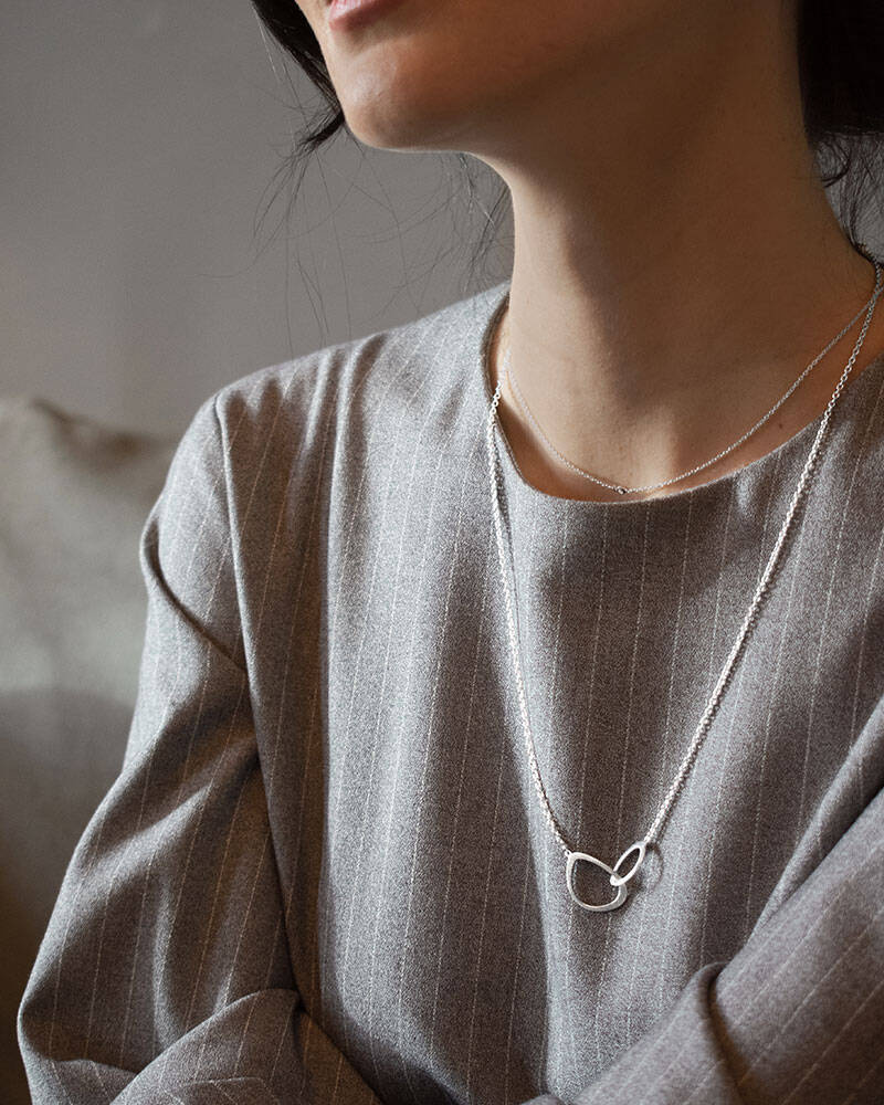 Together short Halsketten Silber